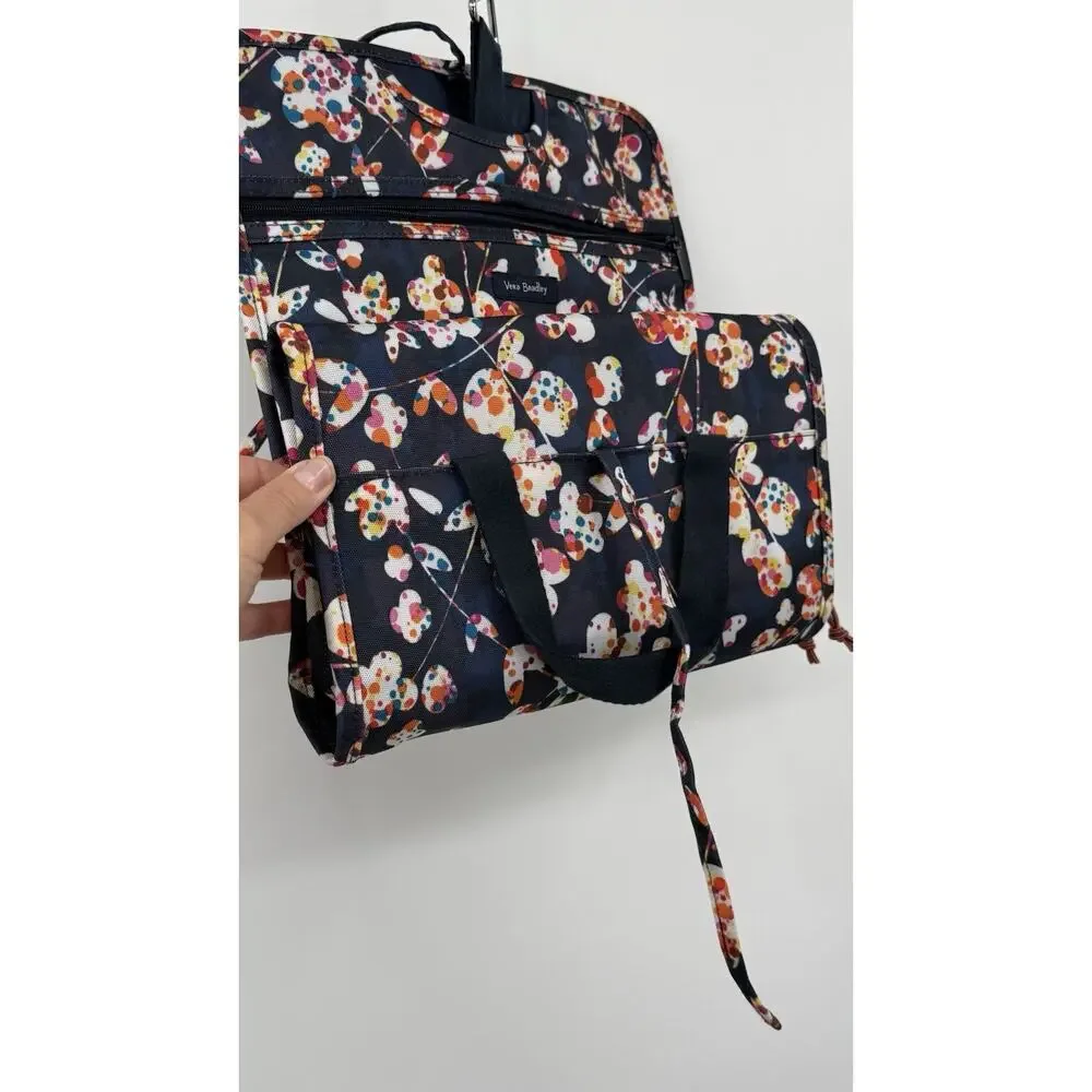 Vera Bradley Lighten Up Hanging Travel Organizer Cut Vines Navy Floral Toiletry